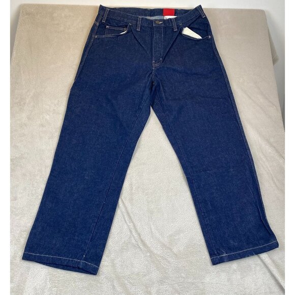 NWT Dickies Mens Flame Resistant Carpenter Jeans 36x30 Work Pants Blue Denim - Picture 8 of 16